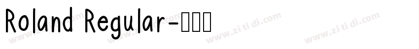 Roland Regular字体转换